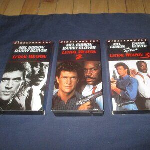 3-Movie Lethal Weapon Trilogy Director's Cut of each 1, 2 and 3 (1998, VHS)